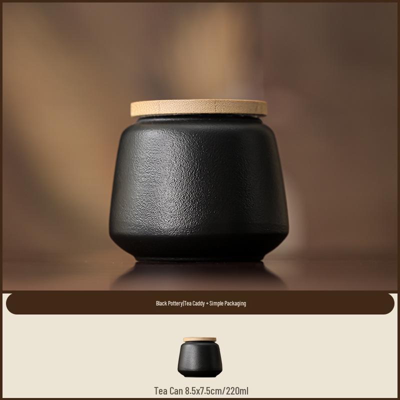 Exquisite Glazed Ceramic Tea Storage Jar: Moisture-Proof Pottery for Green, White, and Pu-erh Teas