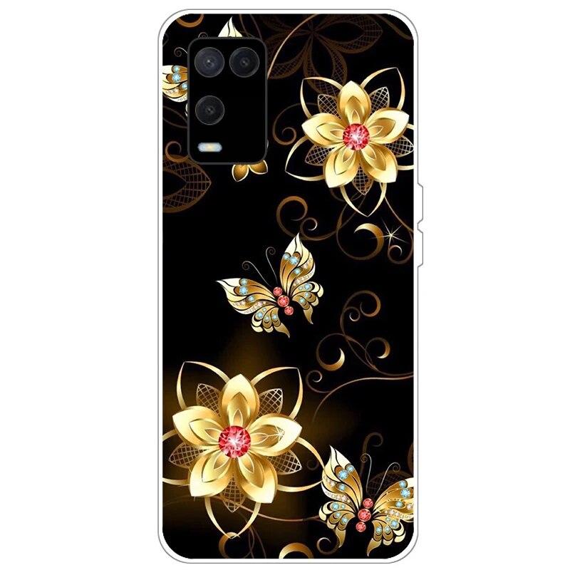 OPPO A54 Case telefonhoz Hátlap OPPO A54 5G 4G Case CPH2239 CPH2195 OPPOA54 A 54 Bumper Silicon Soft Funda fekete tpu tokhoz