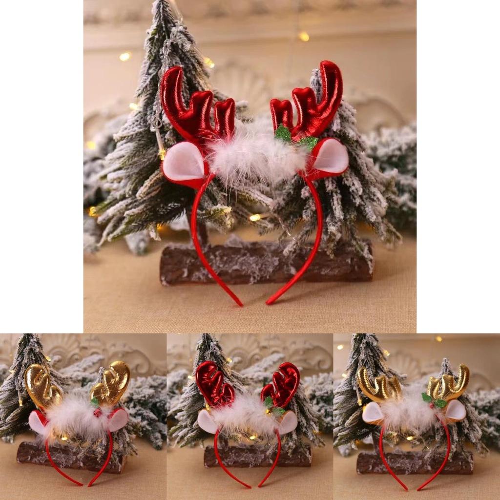 Red Deer Stylish Antler Hairpin Headband For Christmas Party Dressup