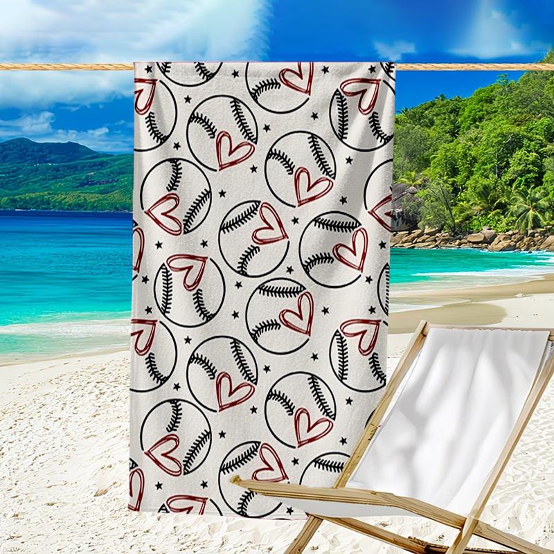 Ultra-Soft Beach Towel with Baseball Theme,Ideal for Pool - Camping, Diving - Perfect Travel Essential, Vibrant Beach Towel.