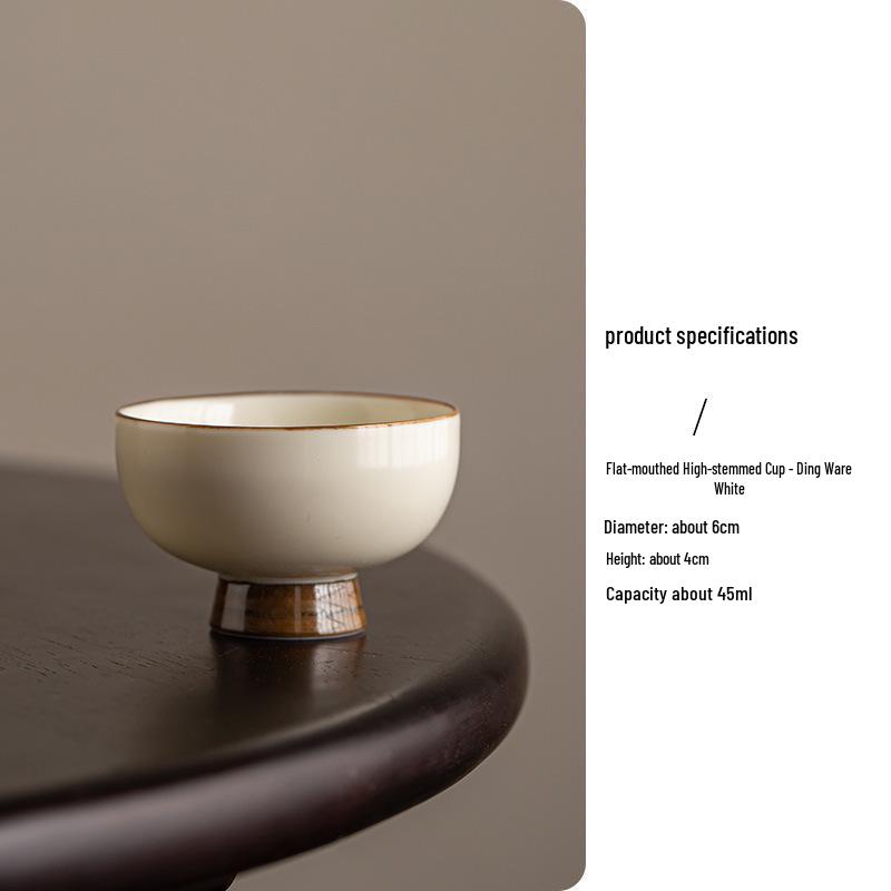 

Ретро керамическая чашка для кунг-фу чая Ding Ware - Маленькая личная дегустационная чашка Jianzhan