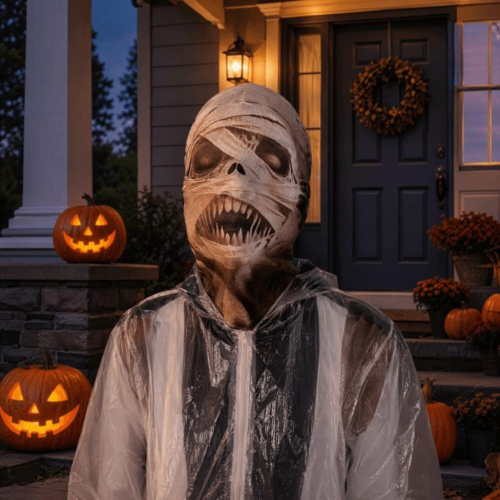 Realistic Cosplay Horror Mask 2D Flat Mesh Mask Best Choice 3D Digital Print Mask Haunted Chase