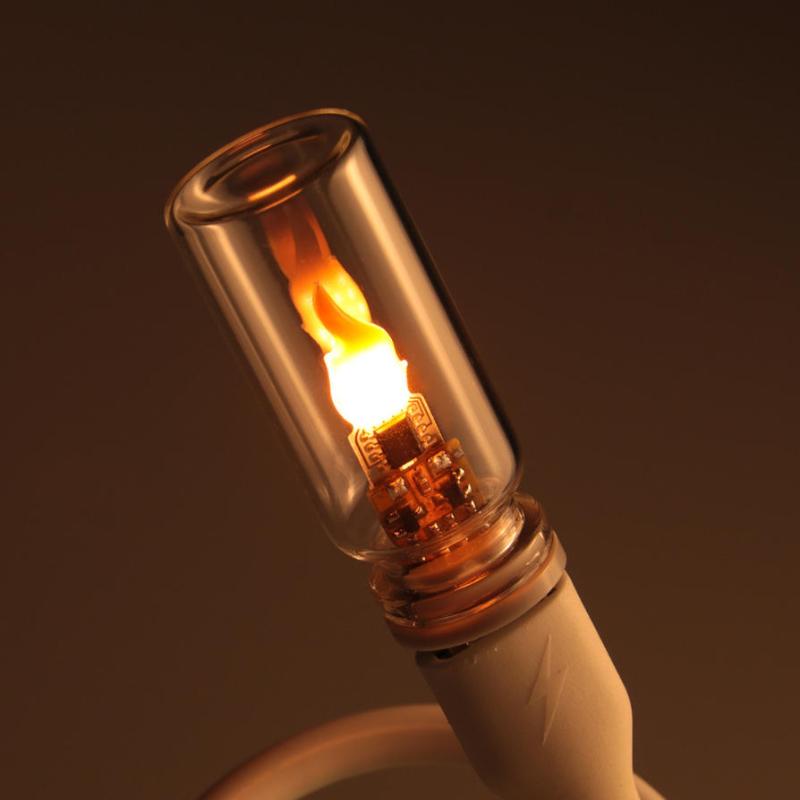 1 Set Simulated Flame Usb Flame Flickering Led Frosted Clear Glass Candle Night Light With Remote Control For Car Home Decor