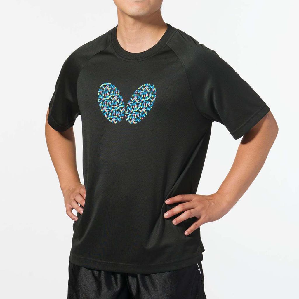 46580 Schwarz x Blau [Schmetterling] [Schmetterling] Mehrfarbiges T-Shirt