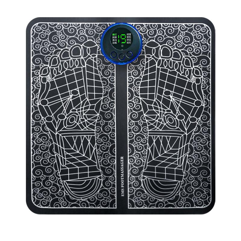 Intelligent Pulse Foot Pad EMS Foot Massager Micro Current Foot Therapy Machine, Rechargeable Portable Foot Massager