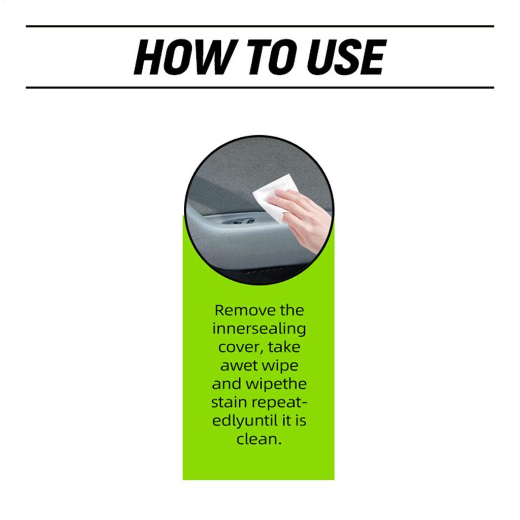 Car Interior Cleaning Wipes Multi-function Car Dashboard Seat Leather Nursing Brightening Wipes Car Wash Care Cleaning tools