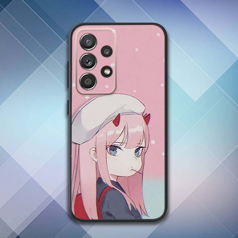 Zero Two Anime Handyhülle Für Samsung S25,S24,S21,S22,S23,S30,Ultra,S20,Plus,Fe,Lite,Note,10,9,5G Schwarze Hülle