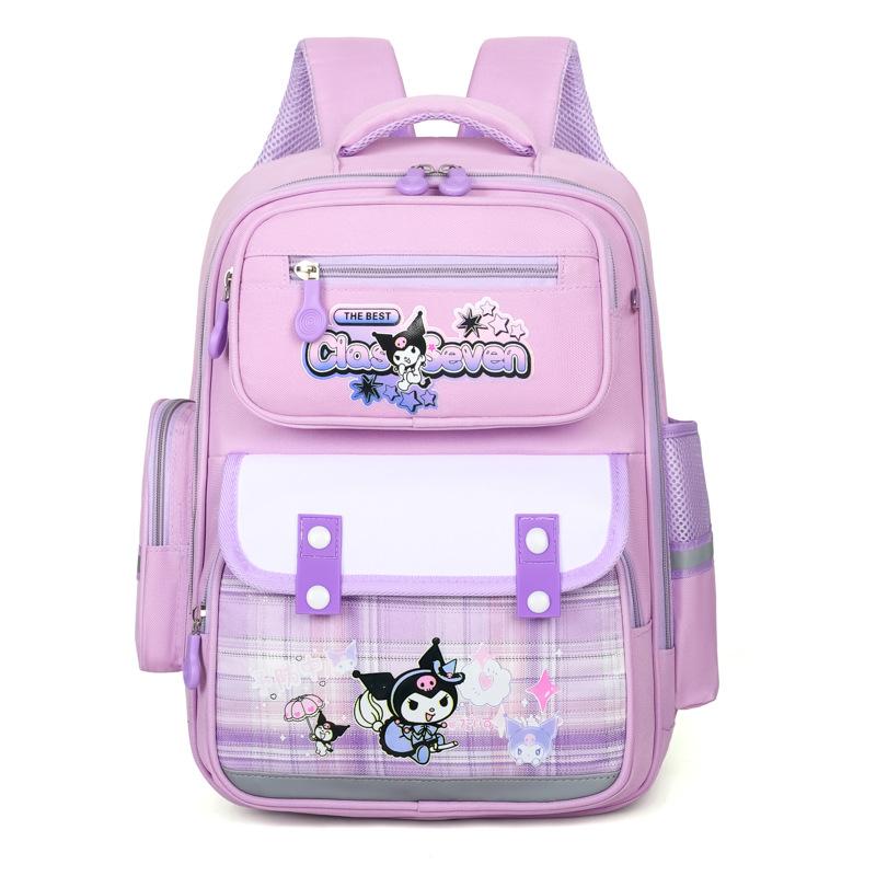 

Школьные ранцыНовая начальная школа для девочек в 1-3 классах, милый мультяшный рюкзак большой вместимости для девочек, легкий фиолетовый