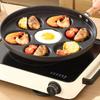 English: Non-Stick Egg Frying Pan Multi-Compartment Breakfast Grill Pan