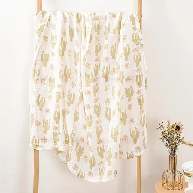 

Happyflute Новая Акция Мягкий Муслин Бамбуковый Хлопок Детская Пеленка Модный Принт Новорожденный Многофункциональное Одеяло для Пеленания 120*110см 120X110CM