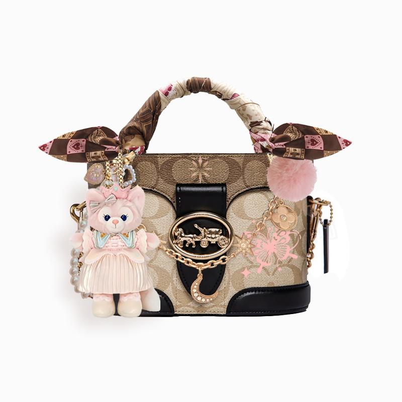 

COACH handbag [Customized bag] Georgie 20, classic, fashionable and versatile JELLYCAT cowhide, wind Boundless Love Basic Pack (bag + dust bag) коричневий
