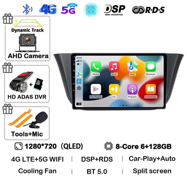 Android 14 Carplay Auto Car Radio For Iveco Daily 2013-2021 Navigation GPS Autoradio Video Multimedia Player WIFI+4G LTE Stereo