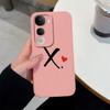 For Vivo Y400 Pro Y100 Y200e Y02 Y03 Y04 Y28 Y29 Y29S Cute Art Letter Phone Case Lens Protection Liquid Silicone Shockproof Soft Covers For Vivo Shell