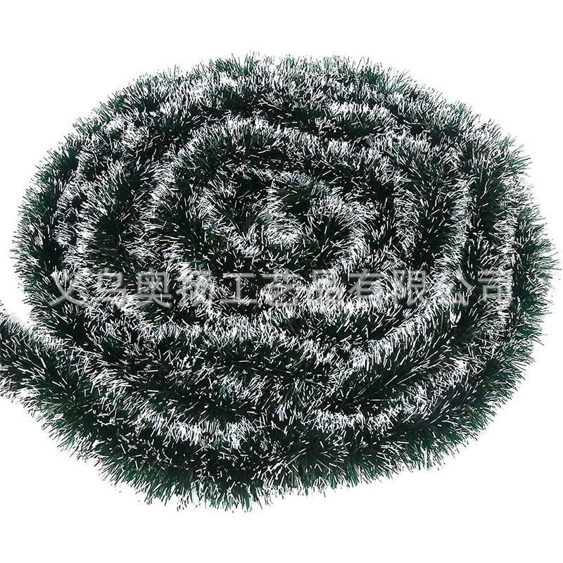 

Dark Green White-Edged 5-Layer Encrypted Christmas Tree Streamers for Festive Decorations 2M x 9CM