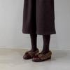 Autumn and winter bow velvet Mary Jane fluffy shoes women's warm small leather shoes
