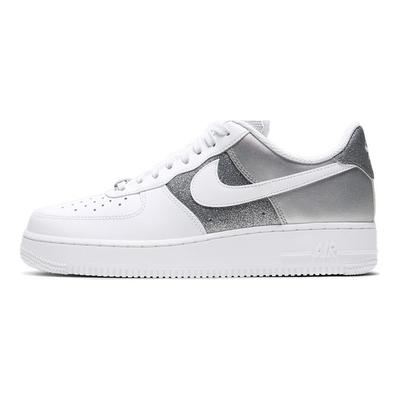 Air Force 1 07 Weiß Metallic Silber Damen Sneakers DD6629-100