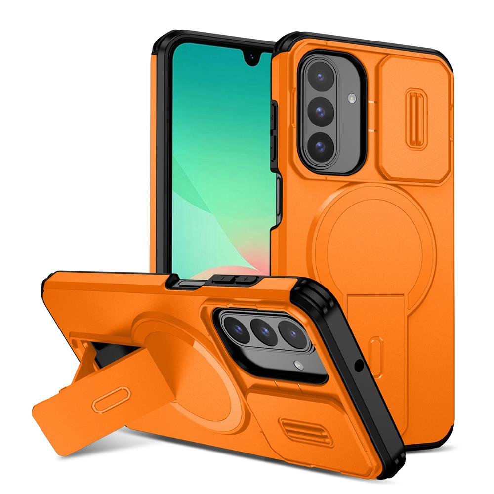 KEYSION Shockproof Magnetic Case for Samsung A17 4G 5G Slide Camera Protection Kickstand Phone Back Cover for Galaxy A26 5G