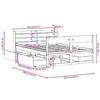VidaXL Bed Frames Without Mattress 120x190 Cm Solid Pine Wood 3307140