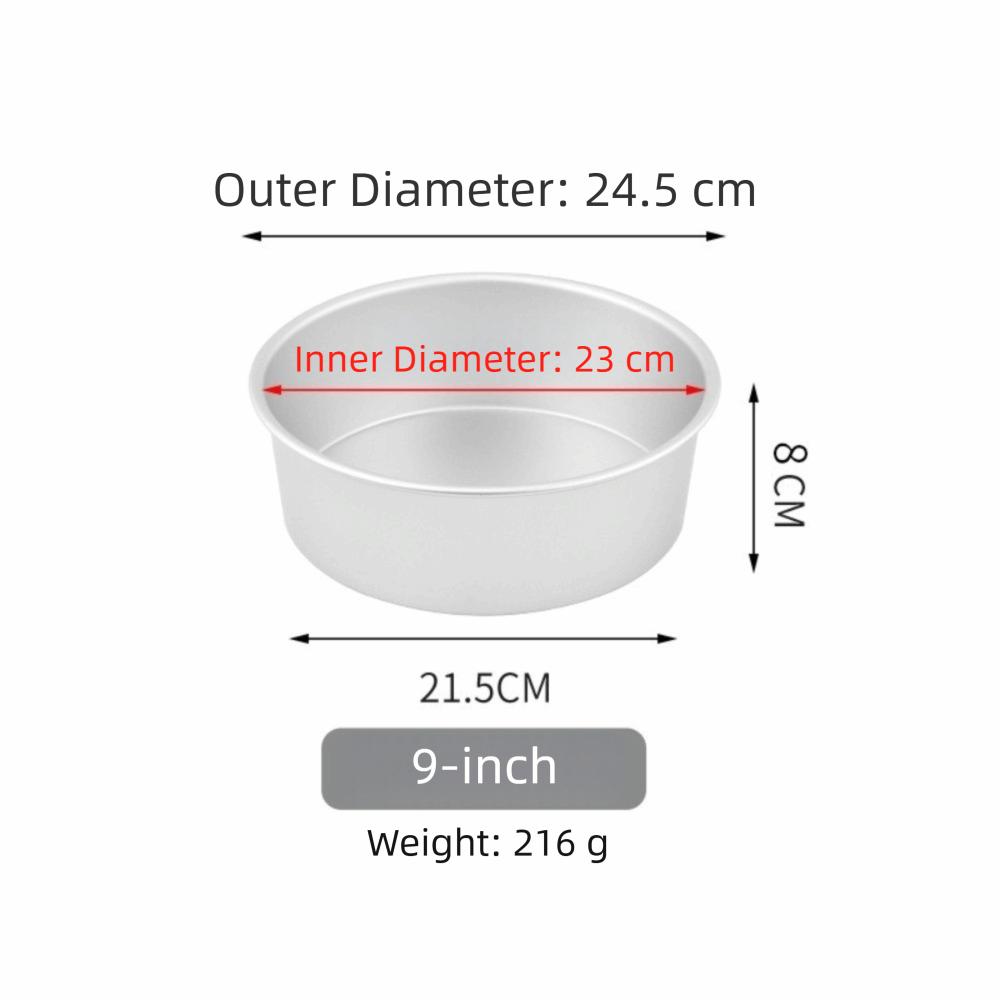 Round Cake Bake Pan Aluminum Alloy Cake Mold Pan New Cake Tin Kitchen Dessert Baking