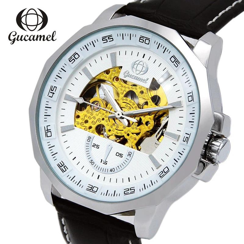 

Новый Топ Бренд Мода Автоматические Механические Часы Полые Механические Мужские Часы Автоматический Золотой Механизм Механические Мужские Часы