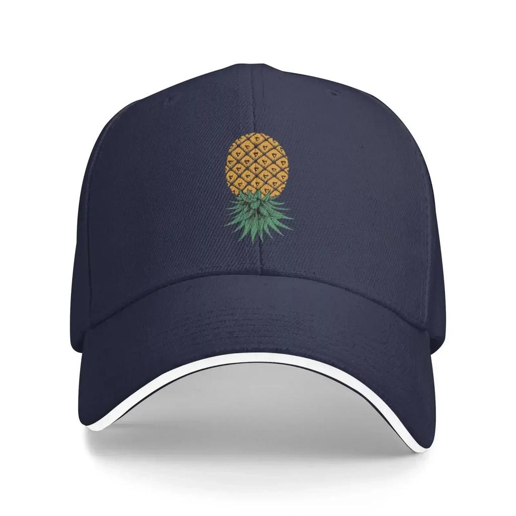 Upside Down Pineapple Baseball Cap Funny Cowboy Hat Unisex Adult Vintage Trucker Hats Adjustable Washable