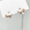 Exquisite Rhinestone Daisy Flower Stud Earrings For Women Men Sweet Dripping Oil Floral Plant Earring Wedding Engagement Jewelry