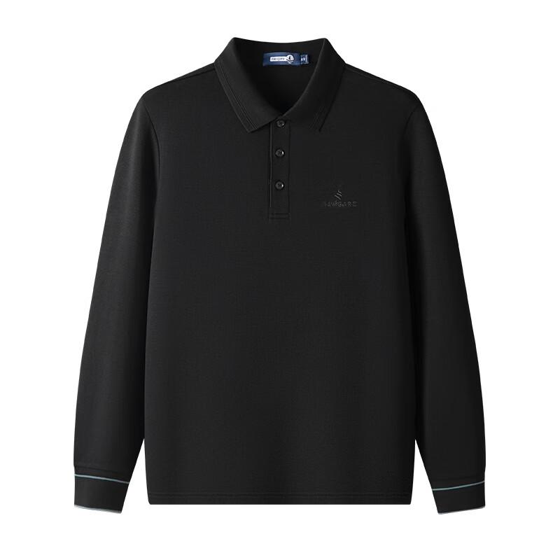 Navigare Men's 100% Cotton Long Sleeve Polo Shirt