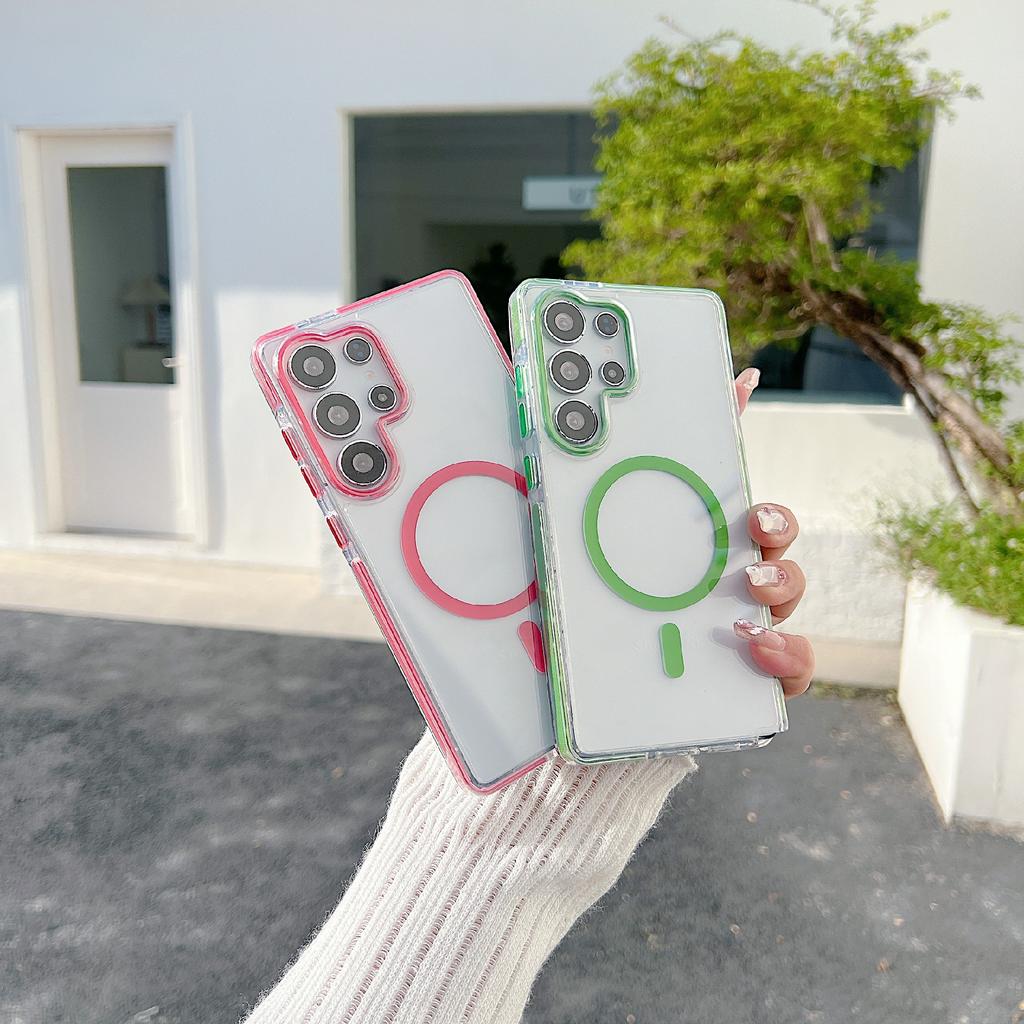 For Samsung Galaxy S25 Ultra Magnetic Case Compatible with MagSafe Clear TPU Phone Back Cover