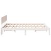 Bed Frame with Headboard White 140 x 200 cm Solid Pine Wood