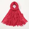 Large Size Cotton Feeling Scarf Women Plain Foulard Femme Luxury Hijab Long Bandana Evening Party Dress Shawls and Wraps