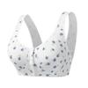 Middle Aged Elderly Mothers' Plus Size Underwear Thin Design Front Opening Gathering of Accessory Breasts No Steel Ring Vest Style Sleep Bra