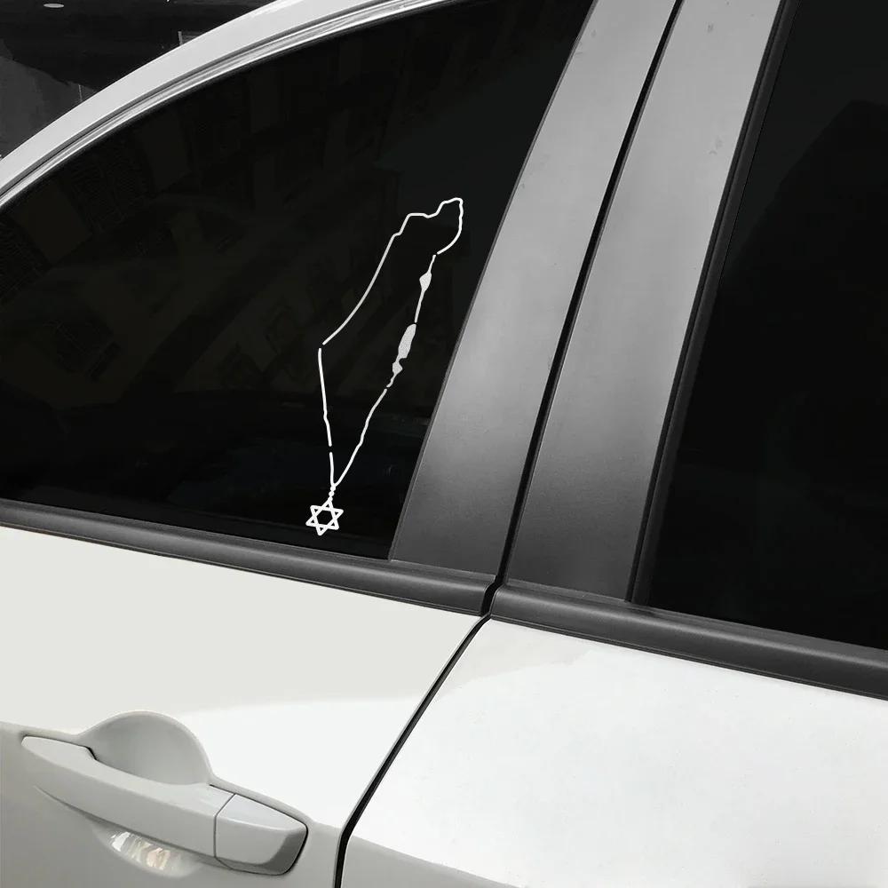 Israel Map Car Stickers Creative Auto Stickers Waterproof for Car Body Window Rear Windshield Motorcycle Fuel Tank Vinyl Decals