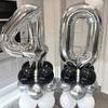 32 inch gold and silver number balloons, birthday party, Valentine's Day wedding, anniversary, New Year party decoration