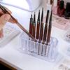 26 Holes Acrylic Nail Brushes Organizer Nail Art Kit Storage Tools Makeup Cosmetics Pen Display Case Holder Holder Showing Shelf