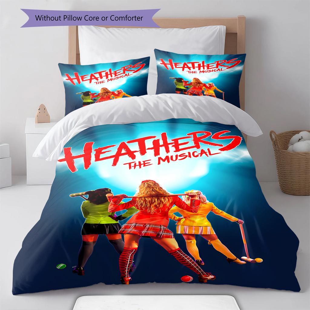 Heathers Pattern Bedding,Quilt Set Quilt Cover Pillowcase Home Birthday Gift (1 * duvet cover + 2 * pillowcase, without core)