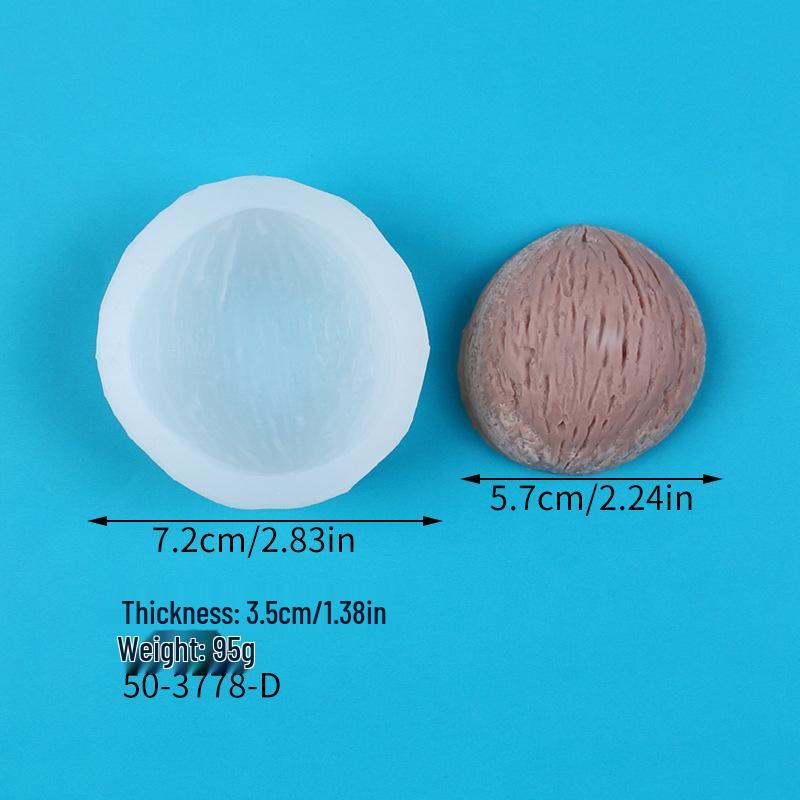 Silicone Mold for Apple, Coconut, Cucumber, and Durian Shaped Chocolate Fondant Decorations