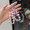 Colorful Beaded Bow Heart Keychain Pendant