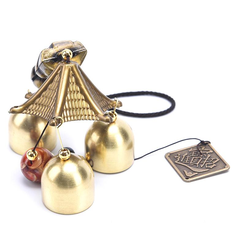 [PL]1PC Metal Copper Wind Chime Pendant Door Decoration Lucky Cat Feng Shui Pendant
