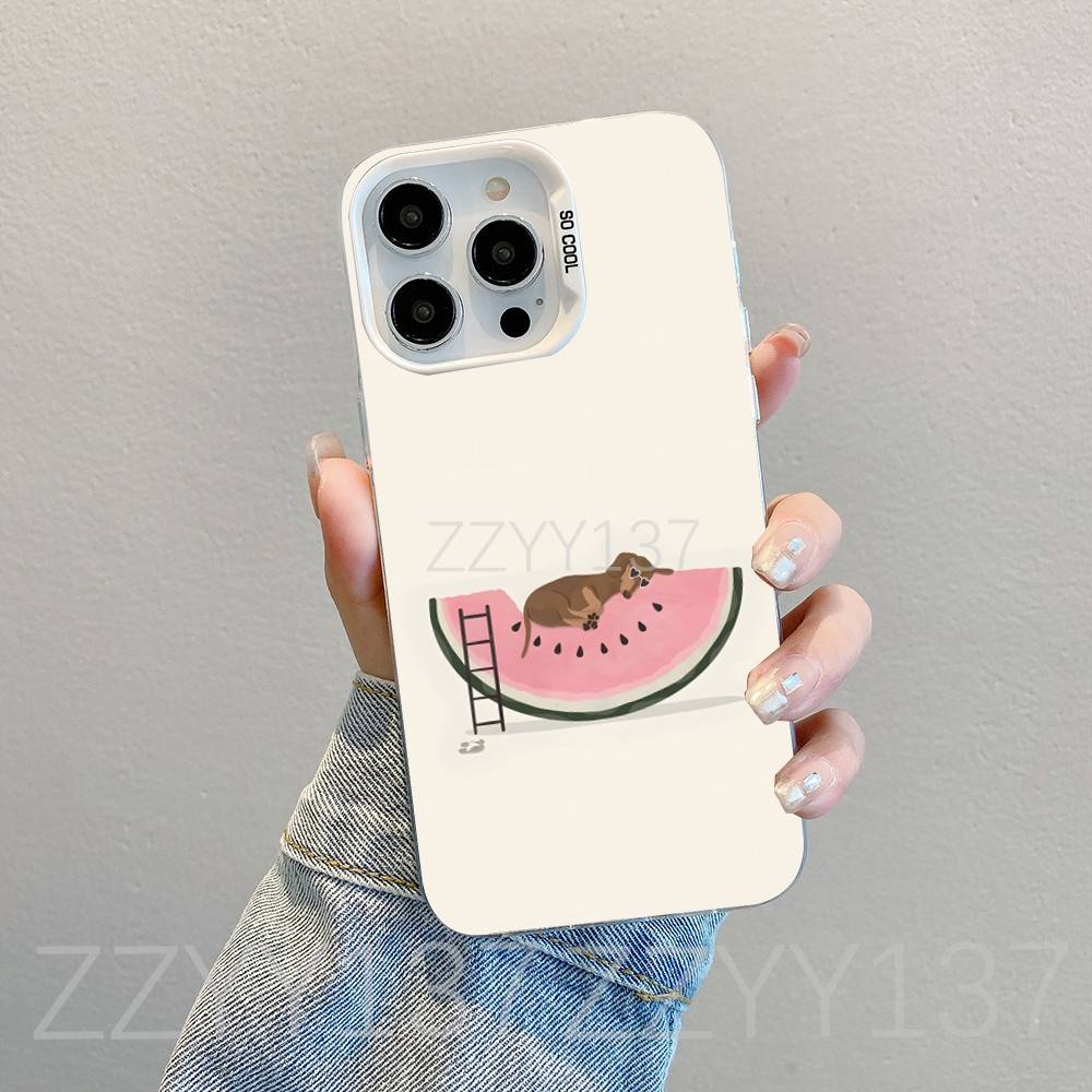 Dachshund Dog Brown Phone Case For iPhone 16,15,14,13,12,11,8,7,Pro,Max,Plus,Mini,XS,SE White Candy Matte Shockproof Cover