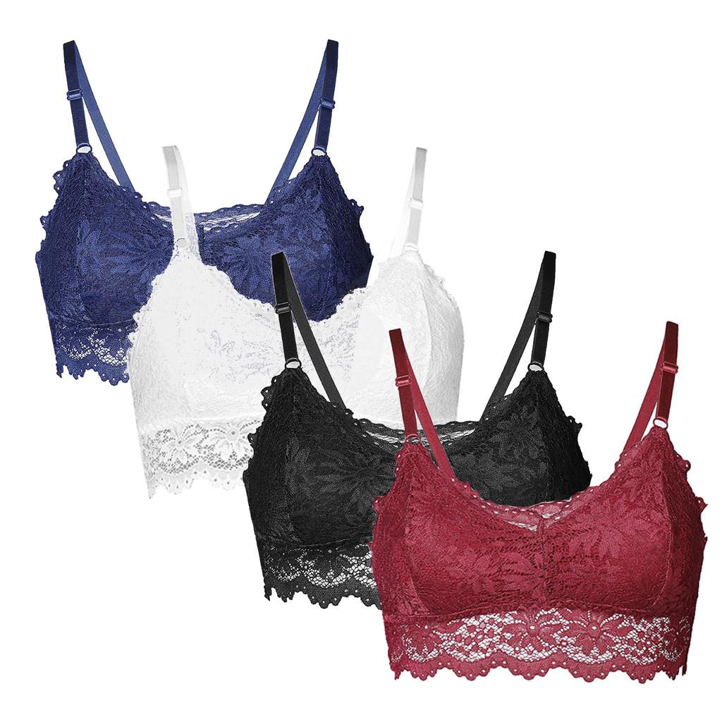 1PC New Women Lace Plus Size Vest Wireless Bra Lingerie Sexy Underwear Camisole