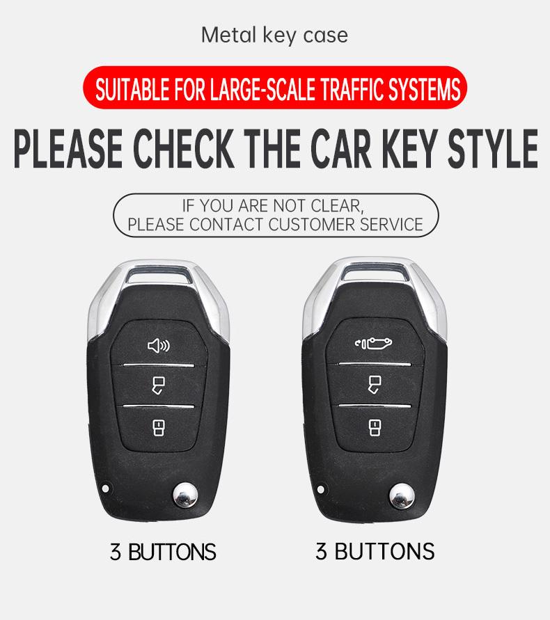 Interior Mouldings Zinc Alloy Leather Car Key Case Cover For SAIC MAXUS T60 Keychain Remote Auto Protection Guard Shell Fob Hold