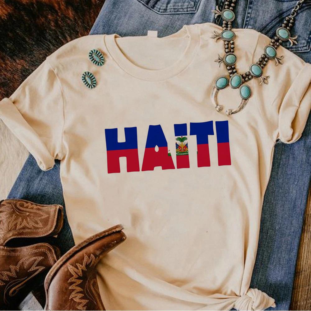 

Haiti tshirts Women designer harajuku t shirt girl streetwear Unisexga anime clothing 4XL