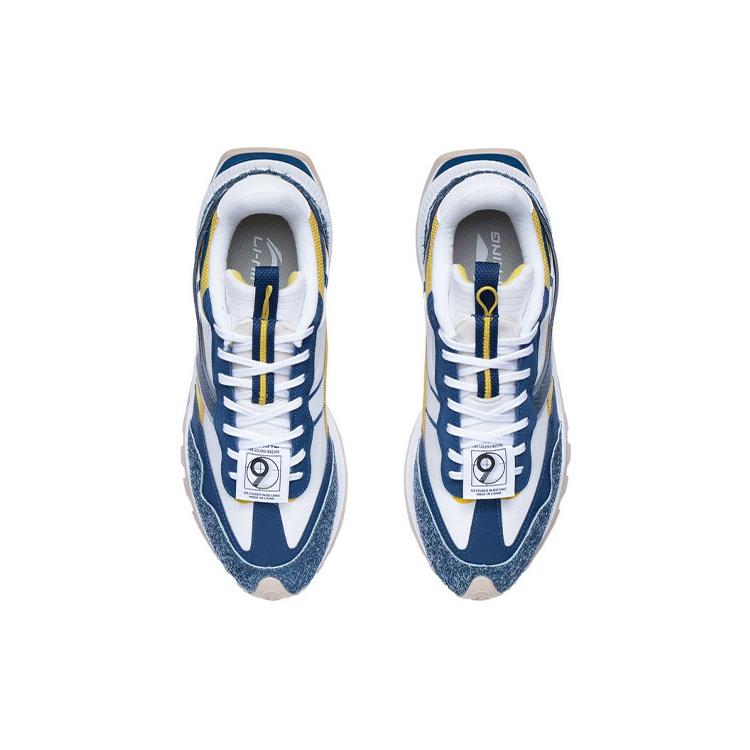 New LiNing Fangyuan EVO Cushioning Anti Slip And Wear Resistant Low Top Running Shoes Men's Navy Blue AGCR227-3