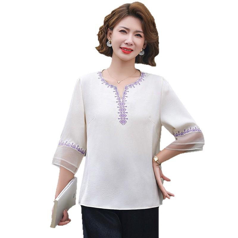 2026 Summer Stylish Slimming Elegant Versatile Seven-Sleeve Outerwear for Middle-Aged Women