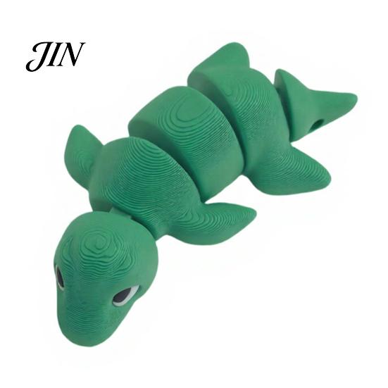 Cute Mini Dinosaur Figurine Articulated Plesiosaur Figurine, 3D Printed Ornament with Movable Joints, Fidget Toy for Home Office Desk Decoration