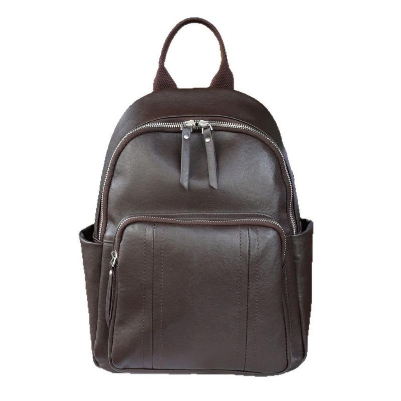 Backpack Head Layer Vegetable Tanned Cowhide Casual Backpack Lightweight Travel Bag Large Capacity School Bag