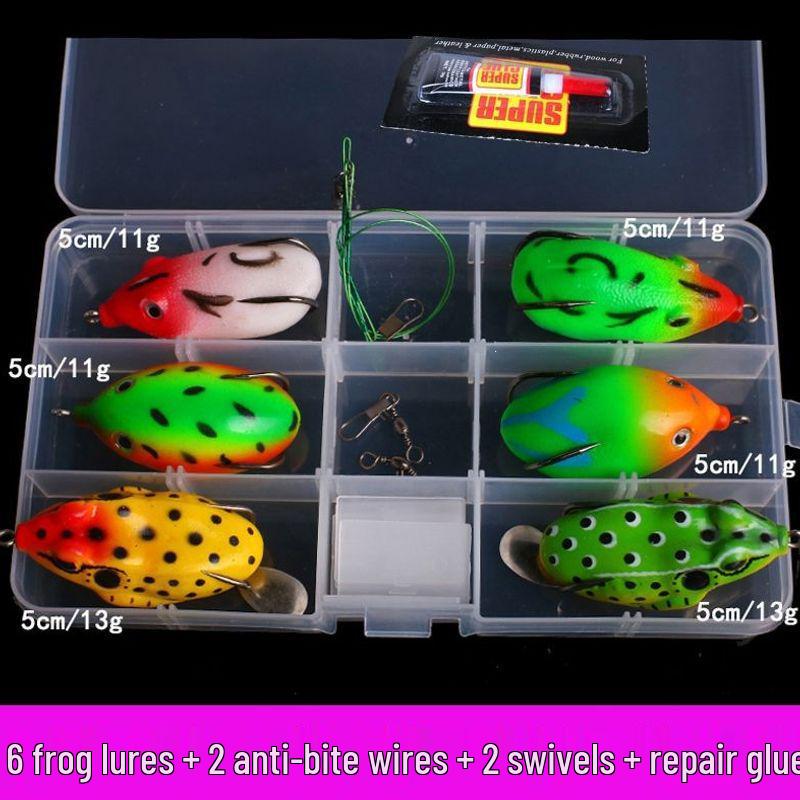 Schwimmende Froschköder Set: Weiche, Starke, Künstliche Froschköder mit Haken für Schwarzfisch