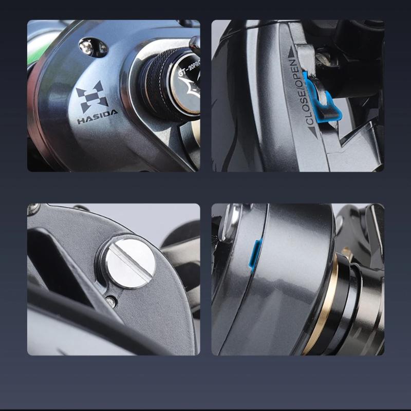 Water Dropper Reel Explosion Protection Line Metal Rotor Double Spool Long Casting 7.3:1 High Ratio 8kg Drag Powe Baitcasting Fishing Reel Lure Reel