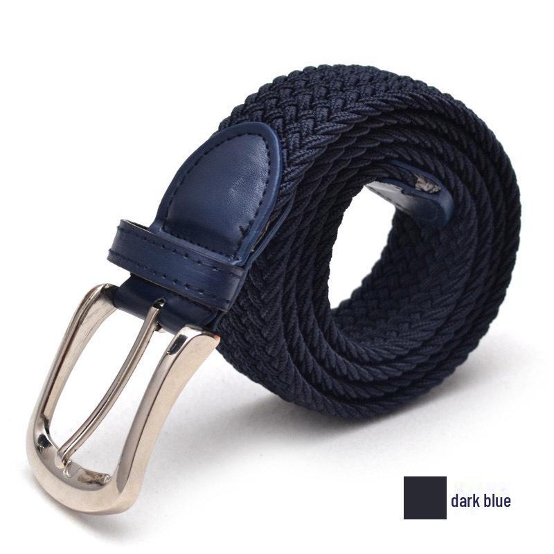 Unisex Braided Elastic Belt, Plus Size, Versatile and Casual