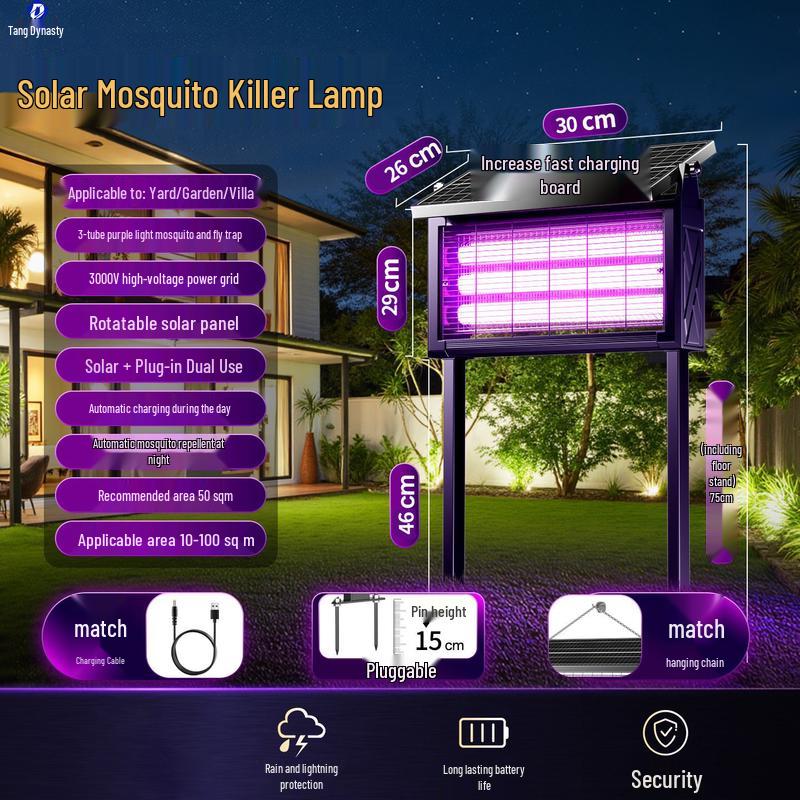 Solar Outdoor Mosquito & Insect Killer Lamp